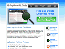 Tablet Screenshot of myduplicatefilefinder.com